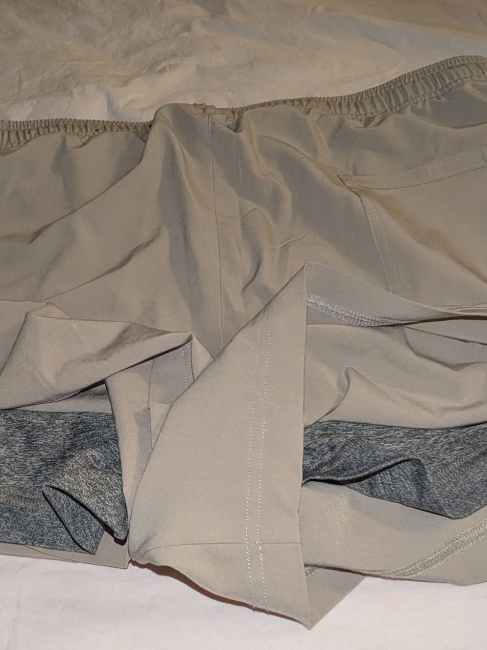 FLX Lined Shorts Men’s Urban Commuter 7” XL Beige  Sports 4 Way Stretch